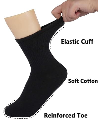 BomKinta Women Casual Calf Socks - Cute Cotton Crew Socks - Soft Above Ankle Sock Gifts 6 Pairs Size 5-10 thumbnail 3
