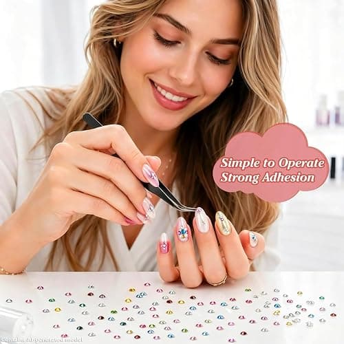 Artdone 36000Pcs Resin Rhinestones 3mm Jelly AB 28Colors for Bedazzling Glitter Kit DIY, Multicolor Crystal Diamond Pearls with 3Pcs 10ml B7000 Jewelry Glue for Bedazzled Nail Art Supplies Decoration | Glitter DIY, Multicolor Crystal Diamond Pearls with 3Pcs 10ml B7000 Jewelry Glue for Bedazzled Nail Art Supplies Decoration thumbnail 6
