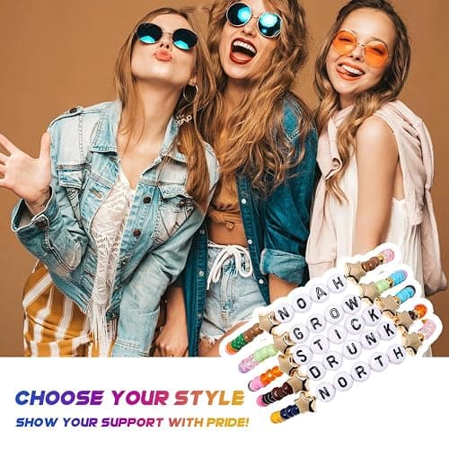 AICase for Noah Merch Gifts Inspired Bracelets 5 Pcs Stackable | Stretch Beaded Friendship Bracelets Concert Outfit Vinyl Poster Sticker Merchandise Gifts for Fans Women Birthday Christmas thumbnail 6