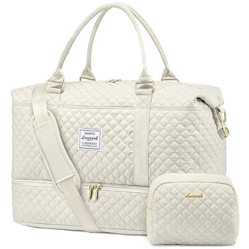 LOVEVOOK Travel Duffle Bag,Weekender Bags for Women with Shoe Compartment，Carry on Overnight Bag with Toiletry Bag,Gym Duffel Bag with Wet Pocket, Hospital Bags for Labor and Delivery - Image 1