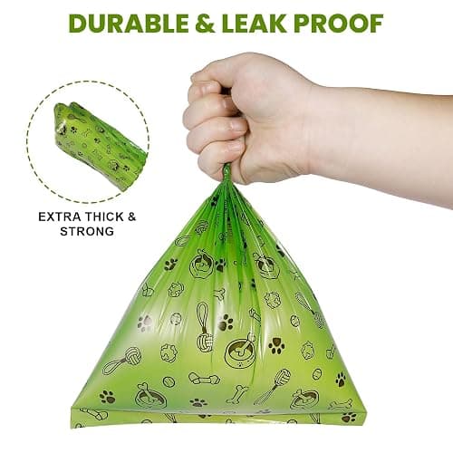 TVOOD Dog Poop Bags 420-Count: Scented Poop Bags Strong and Leak Proof Doggie Waste Bag with 2 Poo Bag Holder for Dog Walking Pick Up Poo (Green) thumbnail 3