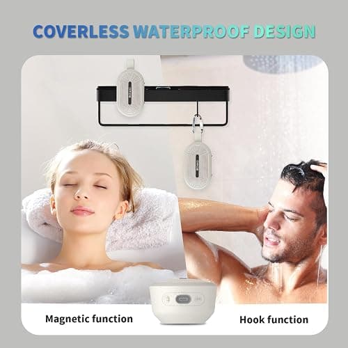 SOWO Wireless Portable Small Speaker, Ultra Magnetic Bluetooth Speaker for Golf Cart, Coverless IP67 Waterproof, 24 H Playtime, Pro Sound, Clip Hanging Design for Outdoor, Indoor - White thumbnail 5