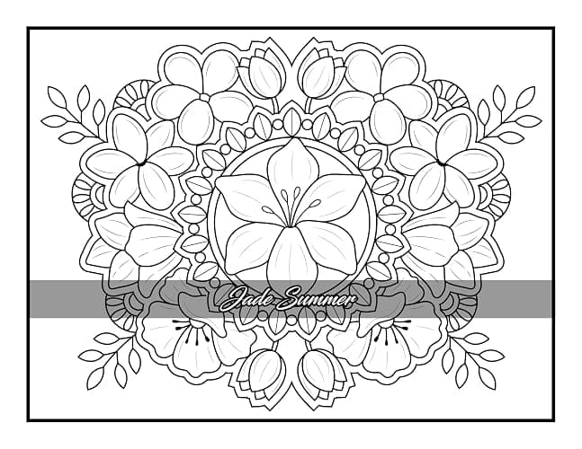 100 Flowers: An Adult Coloring Book with Bouquets, Wreaths, Swirls, Patterns, Decorations, Inspirational Designs, and Much More! thumbnail 100