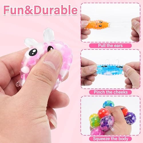 TOOYUMON Easter Egg Fillers, 12 Pcs Mini Bunny Squishy Toys, Easter Basket Stuffers Essentials Egg Basket Fillers Gifts for Teens Adults, Bunny Stress Ball Party Favors thumbnail 4