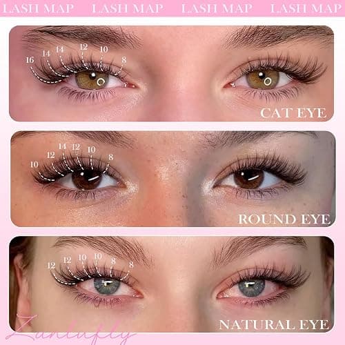 Self Adhesive Eyelashes Brown Self Adhesive Lash Clusters Natural No Glue Lashes Dark Brown Eyelash Extensions Pre-glued Eyelash Clusters Wispy Press on Individual Lashes 8-16mm by ZANLUFLY thumbnail 2
