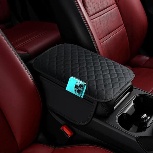 Upgraded Car Middle Center Console Cover with 2 Storage, Universal Microfiber Leather Car Armrest Cover Cushion for Most Vehicles, Memory Foam Comfort Stylish Leather Scratch-Resistant, Thickened - Image 1
