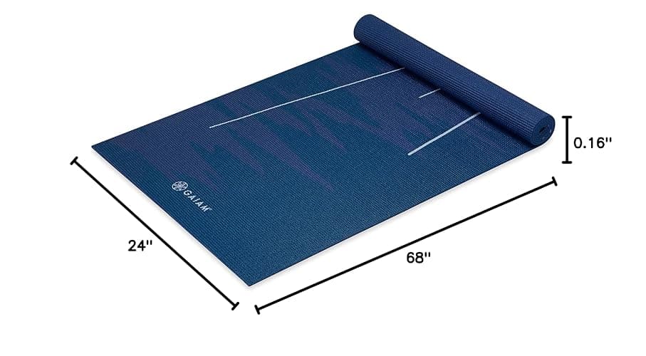 Gaiam Print Yoga Mat, Non Slip Exercise & Fitness Mat for All Types of Yoga, Pilates & Floor Exercises thumbnail 7