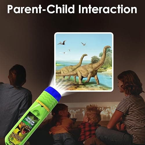 Pup Go Dinosaur Projector Flashlight for Kids Ages 3+, Early and Stocking Stuffers for Boys, 3 Discs 24 Images, Cool Dinosaurs Toys, Dinosaur Kids Flashlight, Night Light Projector thumbnail 4