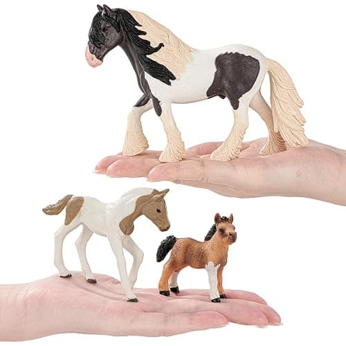 THINKBAY 35 PCS Horses Toys Set for Kids, Solid Realistic Horse Stable Playset Barn Toys for Girls, Ideal Birthday Farm Animals Gift for Toddlers thumbnail 3