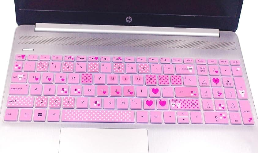 Keyboard Skin Compatible for HP 15.6" 15-dw/dy 15-ef/da/db 15-bs/bw 15t 15z 15t-dy200 15t-dw300/HP Envy x360 2-in-1 15.6''/HP Spectre x360 15t eb0043dx/HP Envy 17 17.3 17t 17M 17-by/bs/bw (Lovely) thumbnail 4