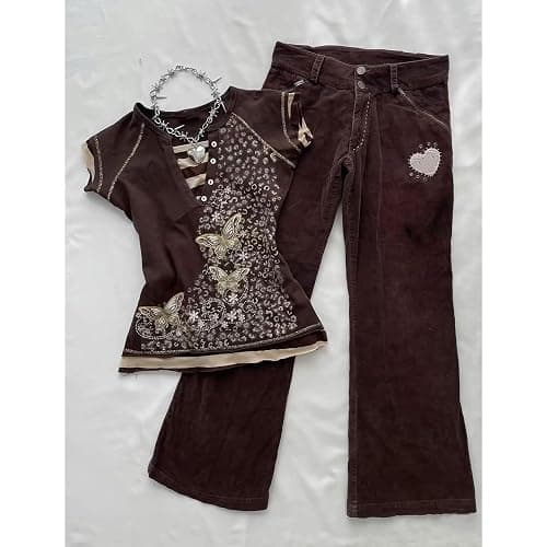 Y2k Fairy Grunge 2000s Short Sleeve Top Whimsy Twee Harajuku Emo Scene Clothes Vintage Mcbling Alt Fairycore Shirt thumbnail 5