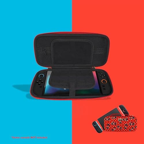 Sonix x Monchhichi Carrying Case for Nintendo Switch 2, Switch 1, Lite, OLED, Protective Travel Case with Game Cartridge Storage | Monchhichi Red Dot thumbnail 6