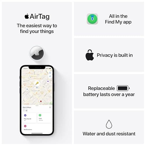 Apple AirTag. Keep Track of and find Your Keys, Wallet, Luggage, Backpack, and More. Simple one-tap Set up with iPhone or iPad thumbnail 6