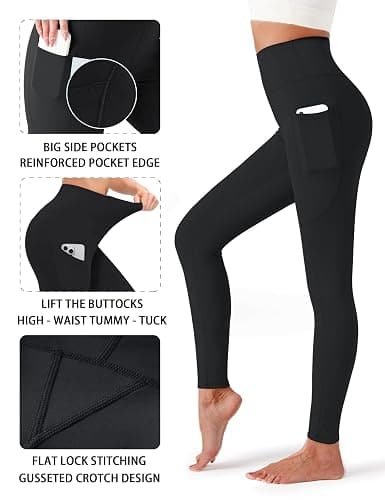 YOYOYOGA Leggings for Women High Waisted Yoga Pants Tummy Control Workout Athletic Leggings with Pockets thumbnail 4