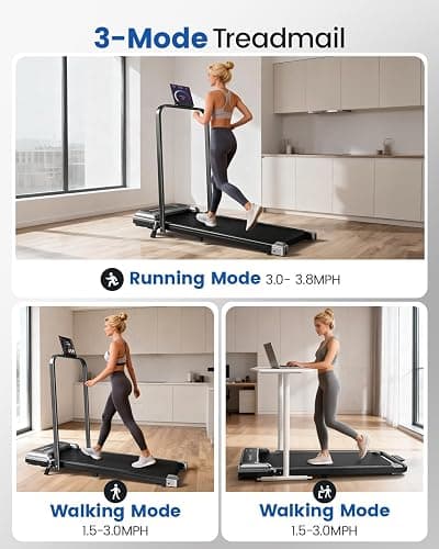 Walking Pad Treadmill with Handle Bar and Adjustable Incline, Compact Portable Treadmills for Home Office, 2.5HP Quiet Anti-Slip Under Desk Treadmills, 0.6-3.8 MPH Remote Speed Control thumbnail 8