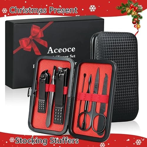 Manicure set Men Personal Care Tools Accessories Finger and Toe Nail Clippers Kit Professional Manicure Pedicure Kit With Travel Case Nail Grooming Kit Present for Men Women Stocking Stuffers thumbnail 8