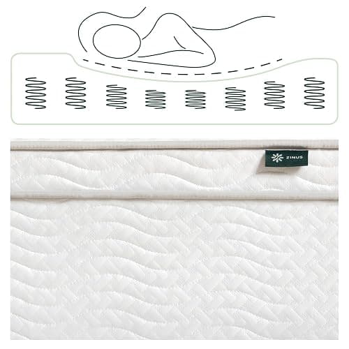 Zinus 12 Inch Foam and Spring Hybrid Mattress [New Version], Queen, Fiberglass Free, Medium Firmness, Durable Support, Certified Safe Foams & Fabric, Mattress in A Box thumbnail 6