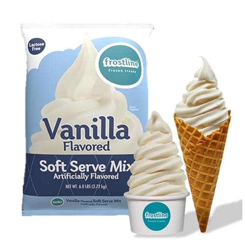 Frostline Vanilla Soft Serve Ice Cream Mix, Lactose & Gluten Free - Just Add Water, Dairy, or Dairy Free Alternative, Use with Blender, Countertop Ice Cream Maker, Soft Serve Machine - 6 lb Bag - Image 1