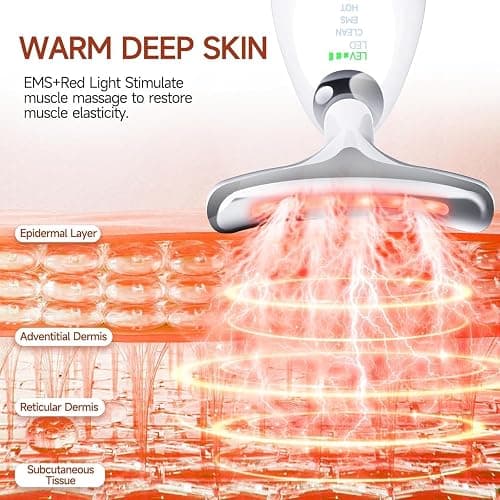 Face Massager, Face Sculpting Tool 7-in-1 with Heat & LED, Led Face Sculptor with 45±5°C & 3 Modes, Face Lifting Device for Neck Jawline, Facial Massager for Skin Tightening Anti-Wrinkle thumbnail 6