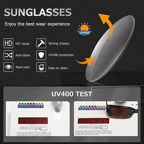 kimorn Rectangle Sunglasses for Women Men Trendy Retro Fashion Sun Glasses 90’s Vintage UV 400 Protection Square Frame K1200 thumbnail 6