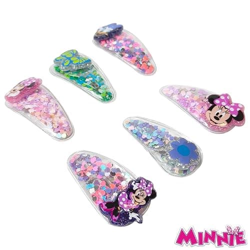 Bristol | LUV HER Disney Licensed Hair Accessories For Girls, 6pc Magical Confetti Cute Hair Clips with Favorite Disney Character Charms, Minnie and Daisy, Ages 3+ thumbnail 7
