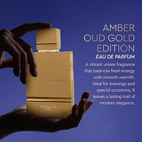 Al Haramain Amber Oud Gold Edition Eau De Parfum Spray 60ml + ATOMIZER – Unisex Perfume Arabian Perfumes for Women & Men – Long-Lasting Sweet Fragrance Arabic Cologne – Men & Women's Gift (2 oz.) thumbnail 4