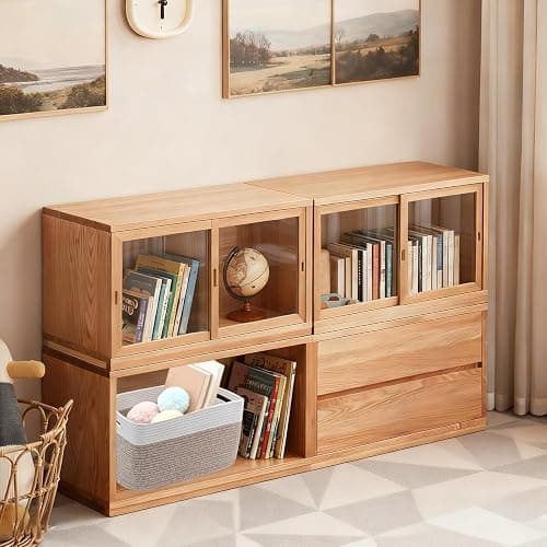 HZFTJOY 3 Pack Woven Baskets,Storage Baskets for Shelves with Handles | 13.5"×11"×9.5" Closet Baskets, Nursery Organizer for Toys Towels Books, Storage Bin for Living Room Bedroom (White&Brown) thumbnail 7