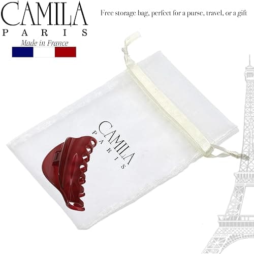 Camila Paris CP2529 French Hair Clip for Women for Thick Hair for Long Curly Wavy Hair, Red, Girls Hair Claw Clips Jaw Styling Hair Accessories for Women, Strong Hold No Slip Grip, Made in France thumbnail 6