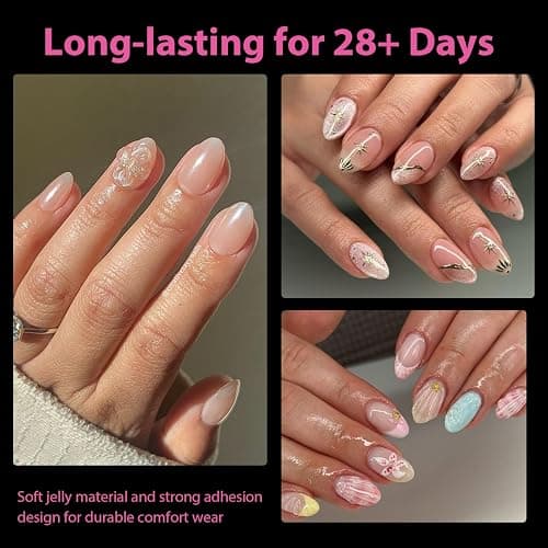 UNA GELLA Extra Short Almond Nail Tips Full Cover 504PCS Gel Nail Tips Short Almond Shaped Nails Tips Soft Gelly Gel Clear Fake Nails Tip for Acrylic Nail Tip Soak Off Home DIY Salon Nails 12 Sizes thumbnail 2