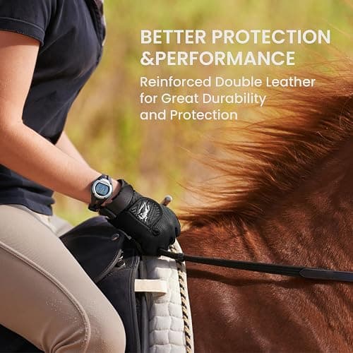 FINGER TEN Women's Horse Riding Gloves Stretchable Equestrian Gloves Horseback Youth Girls Anti Slip Breathable Lightweight Perfect for Biking Cycling Gardening Outdoor Fit All Seasons thumbnail 4