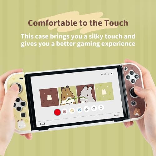 GeekShare Cute Protective Case for Switch OLED Slim Cover Case Hard PC Protective Shell Compatible with Switch OLED - Team Timothy thumbnail 4