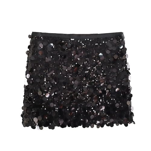 Jupe pour femme - Taille haute - Paillettes - Mini jupe crayon - Jupe crayon - Jupe moulante - Jupe à sequins - Pour festival, soirée discothèque, gogo, danse, rave, nouvel an thumbnail 4