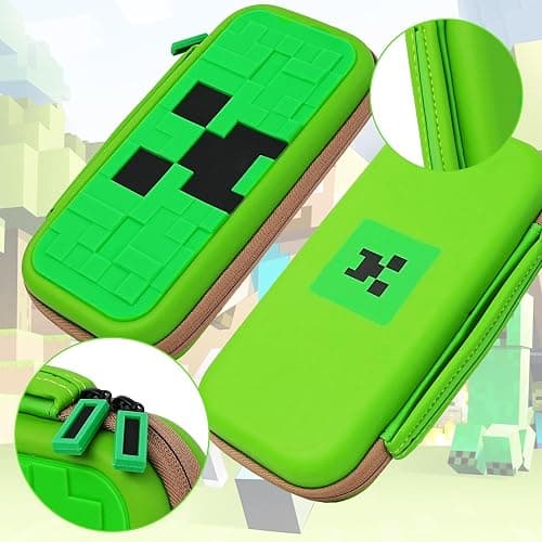 TIKOdirect Carrying Case Accessories for Switch,Portable Travel Case with Soft Protective Cover, Screen Protectors and Thumb Grip caps, Green thumbnail 5
