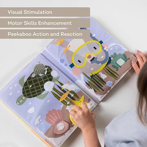 Taf Toys water reveal pad with Magic Stamp Interactive Reusable Water-Reveal Activity book for Toddlers 18 month, Non-Toxic & Quick-Drying Baby water magic for Toddler and Infants, Perfect Shower Gift thumbnail 6