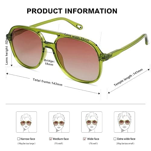 SOJOS Retro Polarized Aviator Sunglasses Womens Mens Classic 70s 80s Vintage Trendy Square Aviators SJ2174 thumbnail 5
