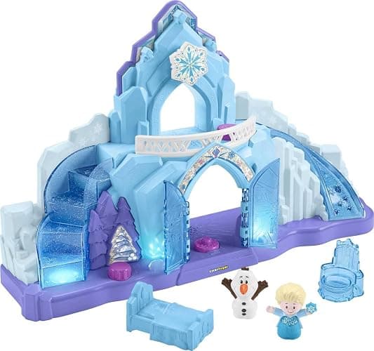Fisher-Price Little People Toddler Toy Disney Frozen Elsa’s Ice Palace Musical Playset with Figures for Pretend Play Kids Ages 18+ Months (Amazon Exclusive) - Image 1
