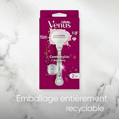 Gillette Venus Comfortglide Sugarberry Platinum Rasierer Damen, Damenrasierer + 1 Rasierklinge thumbnail 3