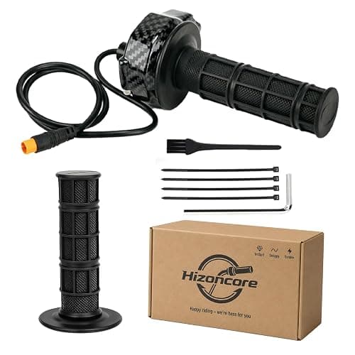 Ebike Full Twist Throttle for Macfox, 3 Pin Surron Style Throttle Grip Kit 12V-72V Compatible with HappyRun Freego Heybike Electric Dirt Bike - Image 1