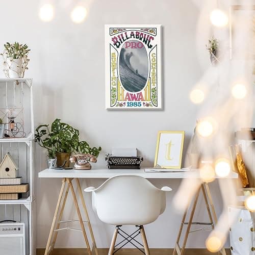 Vintage Hawaii Surf Poster Canvas Print Retro Surfing Competition Wall Art Coastal Beach Wall Picture Decor for Living Room Bedroom Bathroom California Wave Riding Shack Artwork 12x18inch Unframed thumbnail 5
