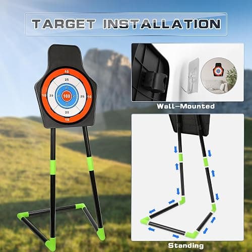 Bow and Arrow Set for Kids, 2-Pack LED Light Up Archery Set with 20 Suction Cup Arrows, Indoor and Outdoor Toy for Boys Girls Age 4-8 8-12 with Standing Target&2 Quivers, Birthday Gift 3-12 Years Old thumbnail 5