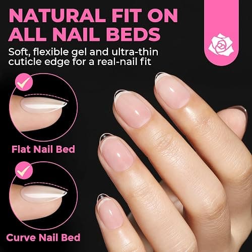 UNA GELLA Extra Short Almond Nail Tips Full Cover 504PCS Gel Nail Tips Short Almond Shaped Nails Tips Soft Gelly Gel Clear Fake Nails Tip for Acrylic Nail Tip Soak Off Home DIY Salon Nails 12 Sizes thumbnail 4