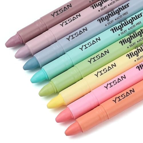 YISAN Bible Highlighters, Bible Marker Pens, Pastel Bible Highlighters, Marker Pens Set, 8 Colours, 70641 - Image 1