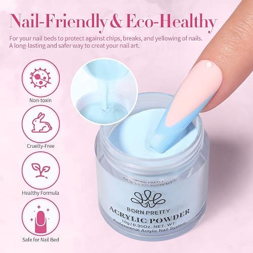 BORN PRETTY Acrylic Powder Set-24 Colors Acrylic Nail Powder Set All Seasons Colors Pigmented Powders for French Nail Extension Valentines Day Gifts for Women Home DIY & Salon No Lamp Needed thumbnail 4