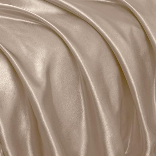 Homiest Ruffle Satin Pillowcase for Hair and Skin, Standard Size Satin Pillow Covers Silky Pillow Cases Set of 2, Satin Ruffled Pillowcase with Envelope Closure, Anti Wrinkle Pillow Shams (Taupe) thumbnail 7