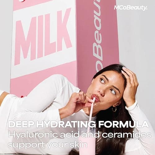 MCoBeauty Hydrate & Prepare Milky Toner - Ceramide Hyaluronic Acid Toner Essence for Plump Dewy Glazed Skin - Calming Hydrating Face Milk - Makeup Prep for Dry Sensitive Skin - Vegan & Cruelty Free thumbnail 4