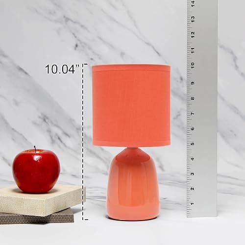 Simple Designs Table Lamp, Orange (LT1134-ORG) thumbnail 5