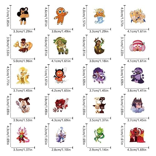 205pcs Cookie Run Kingdom Aesthetics Cartoon Waterproof Vinyl Stickersfor Water Bottles Laptop Suitcase for Birthday Party Supplies Halloween Decoration Favors thumbnail 5
