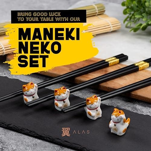 Alas Sushi Making Kit- Complete Sushi Making Kit for Beginners & Pros Sushi Makers, Perfect Sushi Making Kitchen Accessories Like Sushi Knife, 2 Sushi Mats, Rice Bazooka, Dipping Plate, & More (Black) thumbnail 3