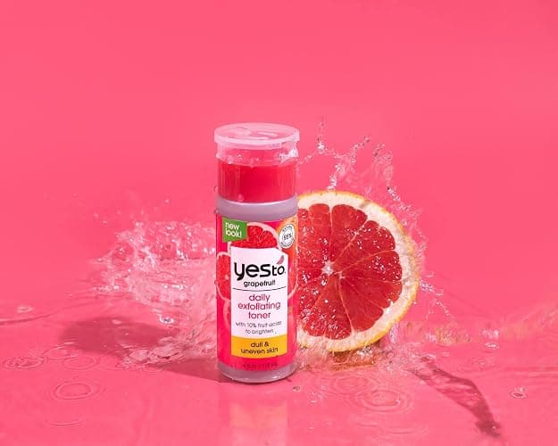 Yes To Grapefruit Daily Exfoliating Toner, Brightening Formula To Retexturize & Brighten Your Skin, With AHAs, BHAs, Vitamin C, & Antioxidants, Natural, Vegan & Cruelty Free, 4 Fl Oz thumbnail 4