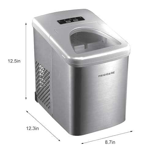 Frigidaire 26 Lbs per Day Portable Compact Maker, Ice Making Machine, Stainless, Medium thumbnail 5